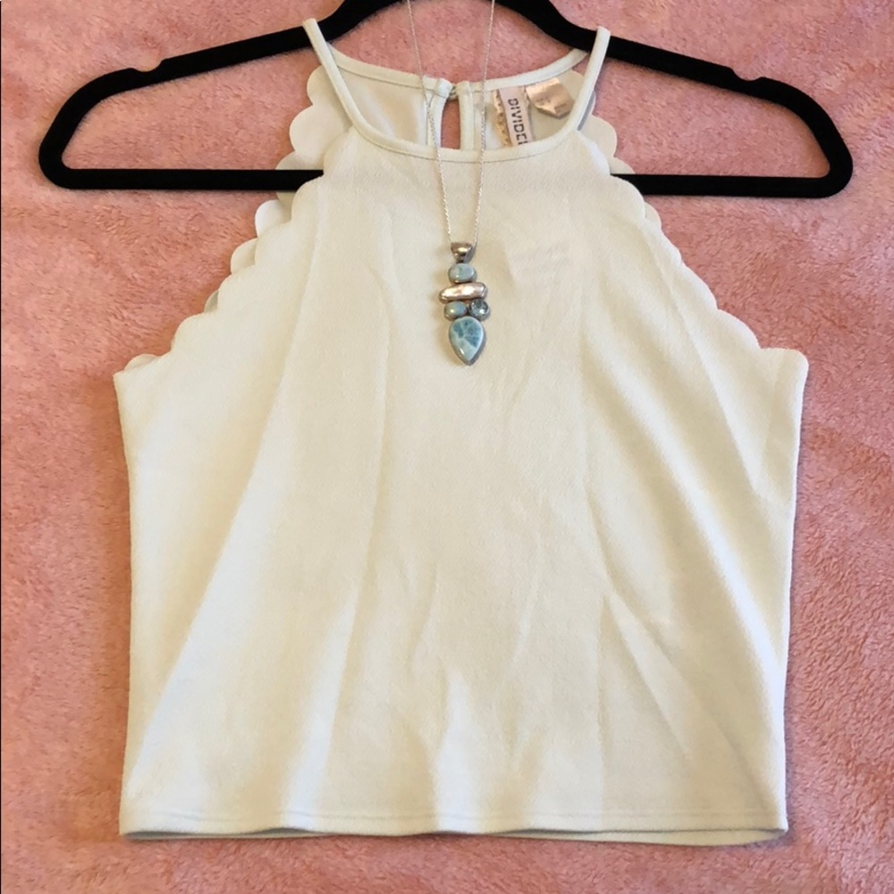 Baby blue small crop top